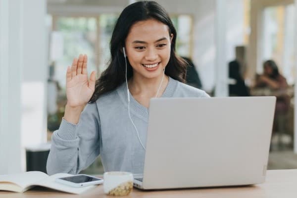 Students attending an in-person French lesson